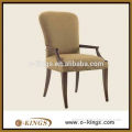 Solid wood frame fabric armchair, hotel chair